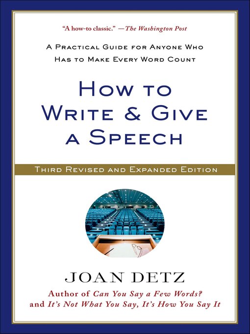 Title details for How to Write & Give a Speech by Joan Detz - Available